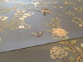 Chinoiserie hand painted wallpaper on sky blue silk, Chinoiserie wallpaper 7