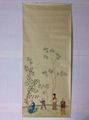 Bamboo Chinoiserie hand painted wallpaper on silk, Chinoiserie silk wallpaper
