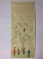 Bamboo Chinoiserie hand painted wallpaper on silk, Chinoiserie silk wallpaper