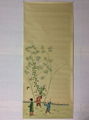 Bamboo Chinoiserie hand painted wallpaper on silk, Chinoiserie silk wallpaper 6