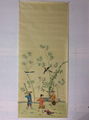 Bamboo Chinoiserie hand painted wallpaper on silk, Chinoiserie silk wallpaper 7