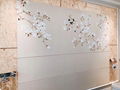 Magnolia hand painted wallpaper on slub