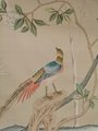 Chinoiserie hand painted wallpaper on silk, Chinoiserie silk wallpaper artworks