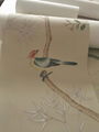 Chinoiserie hand painted wallpaper on silk, Chinoiserie silk wallpaper artworks