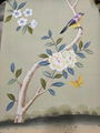 Samples for Chinoiserie Handpainted Wallpaper On Green Tea Paper 