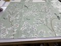Chinoiserie handpainted wallpaper on slub silk, Chinoiserie silk artworks