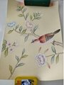 Samples for Hand painted Chinoiserie wallpaper, wallpaper mural 12"x16"