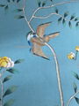 Chinoiserie Handpainted Wallpaper On Blue Xuan Paper 3ft by 9ft