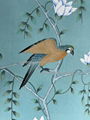 Chinoiserie Handpainted Wallpaper On Blue Xuan Paper 3ft by 9ft