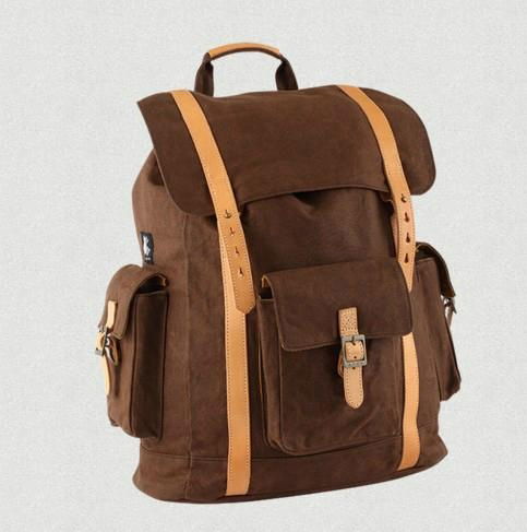 Washed canvas backpack