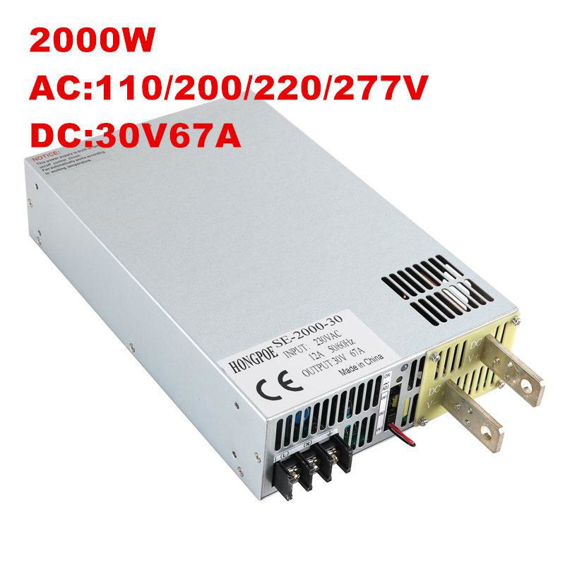 2000W 30V66A Switching Power Supply DC30V66A 0-30v Adjustable Power Supply