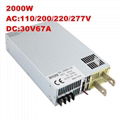 大功率开关电源2000W 30V66A 工业工控 DC30V66A 0-30v可调电源 1