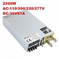 大功率电源2200W 36V  工业电源DC36V 61A 恒压恒流 0-36v可调电源