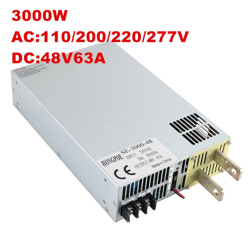 3000W Switching Power Supply DC48V62.5A 048V Adjustable Power Supply