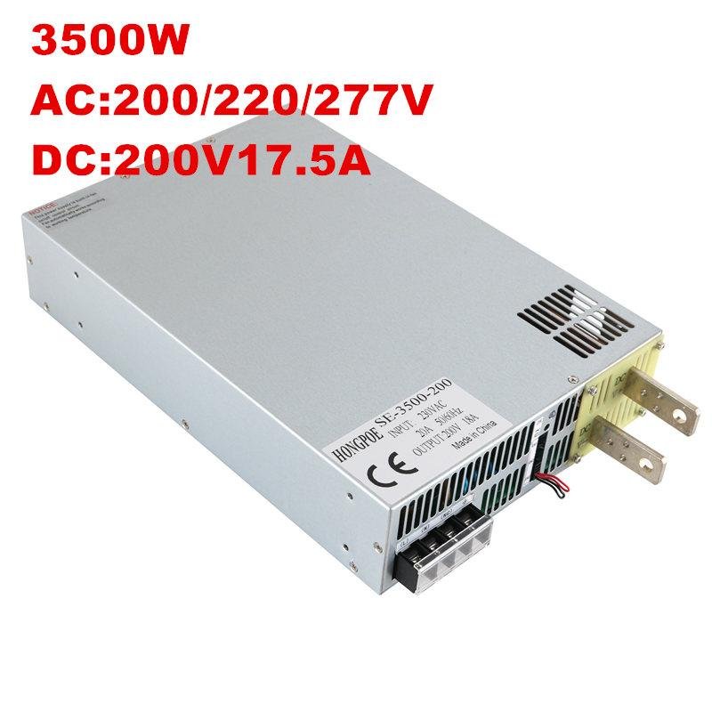 3500W switching power supply DC200V17.5A 0-200v adjustable