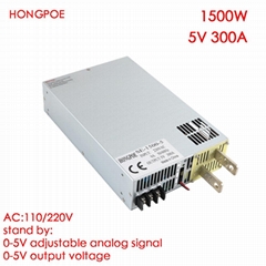 1500W開關電源 0-5VDC輸出電壓可調 0-5V模擬信號控制