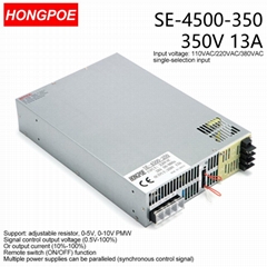 4500W 350VDC Power Supply 0-350V Adjustable Power 0-5V Analog Control output