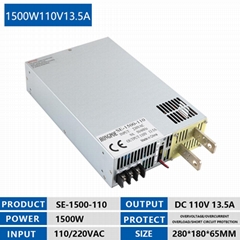 1500W 110VDC Power Supply 0-110V Adjustable Power 0-5V Analog Control output