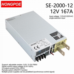 2000W 12VDC Power Supply 0-12V Adjustable Power 0-5V Analog Control output