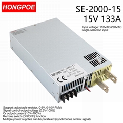 2000W 15VDC Power Supply 0-15V Adjustable Power 0-5V Analog Control output