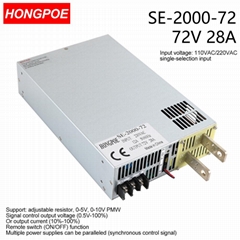 2000W 72VDC Power Supply 0-72V Adjustable Power 0-5V Analog Control output