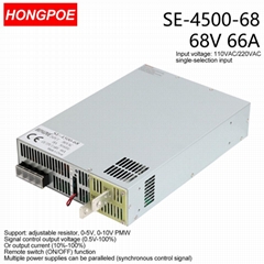 4500W 68V Power Supply 0-68V Adjustable Power 0-5V analog signal 220/380VAC