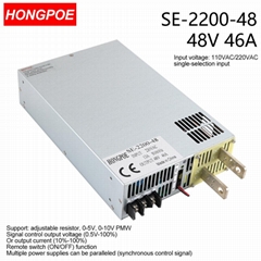 2000W48VDC Power Supply 0-48V Adjustable Power 0-5V Analog Control output