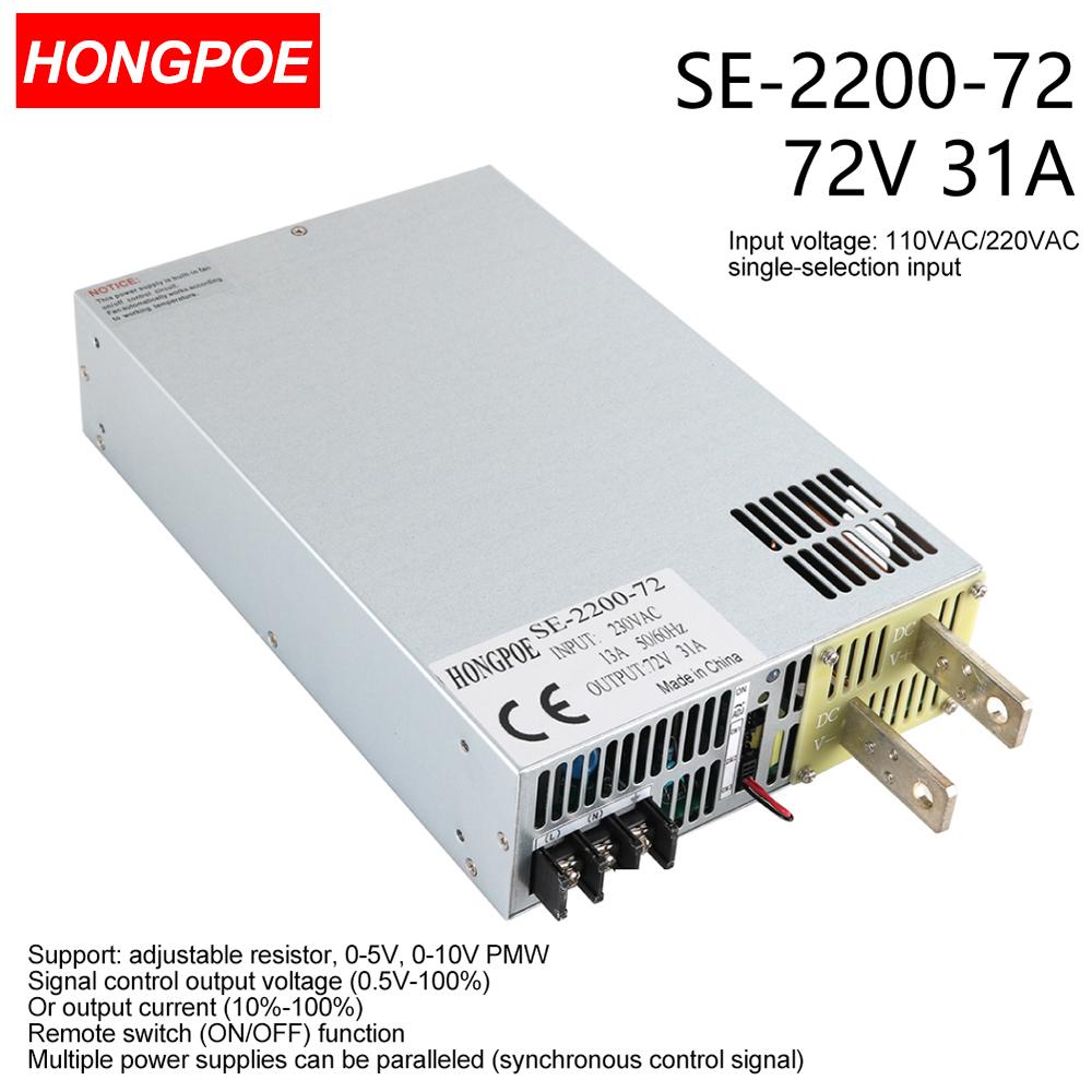2000W72VDC Power Supply 072V Adjustable Power 0-5V Analog Control output 1