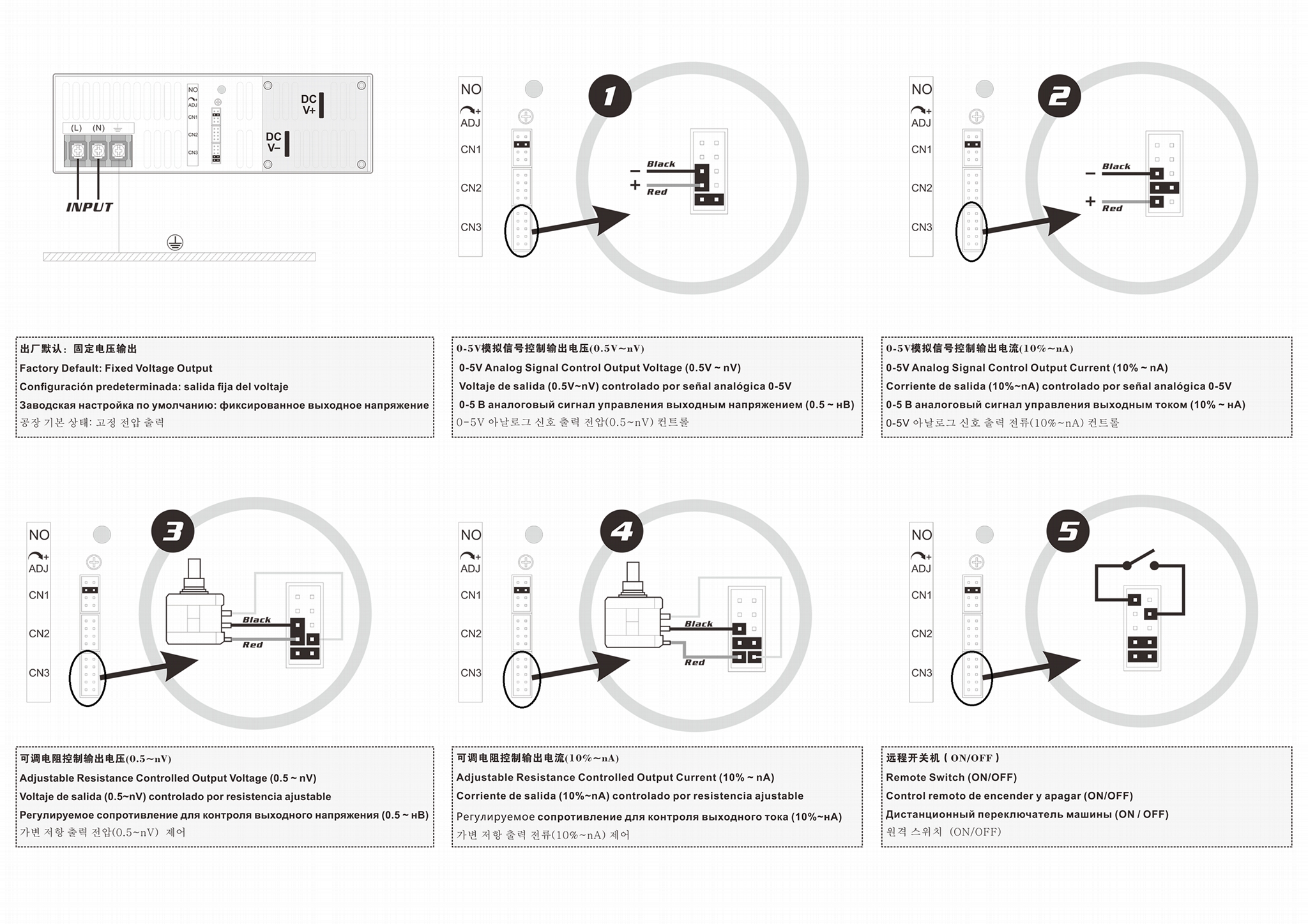 8000W開關電源 0-90VDC輸出電壓可調 0-5V模擬信號控制 3