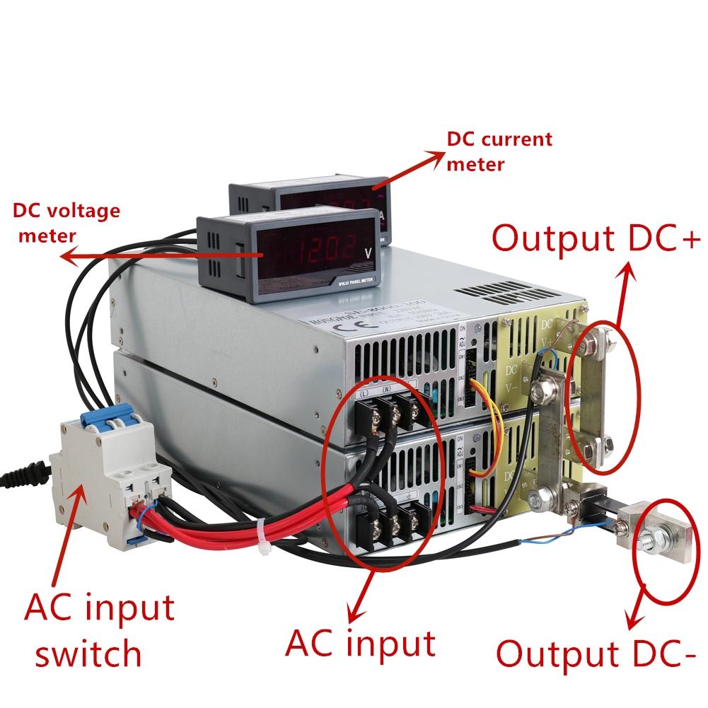 8000W開關電源 0-100VDC輸出電壓可調 0-5V模擬信號控制 3