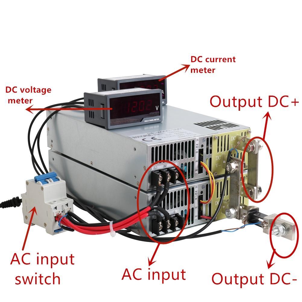 4000W 200V开关电源0-200可调0-5V模拟控制输出电压/电流 3