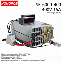 6000W 400V Power Supply 0-400V Adjustable Power 0-5V analog signal 220/380VAC