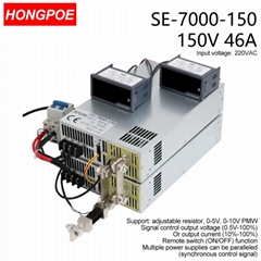 7000W 150V Power Supply 0-150V Adjustable Power 0-5V analog signal 220/380VAC