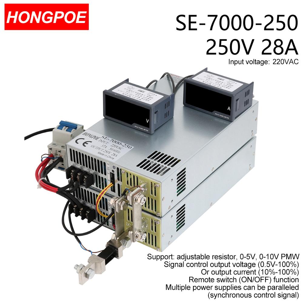 7000W 250V开关电源0-250V可调0-5V模拟控制输出电压/电流
