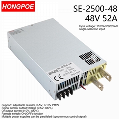 2500W48VDC Power Supply 0-48V Adjustable Power 0-5V Analog Control output
