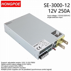 3000W12VDC Power Supply 0-12V Adjustable Power 0-5V Analog Control output