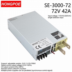 3000W72VDC Power Supply 0-72V Adjustable Power 0-5V Analog Control output