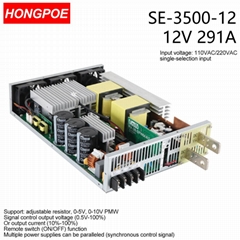 3500W12VDC Power Supply 0-12V Adjustable Power 0-5V Analog Control output
