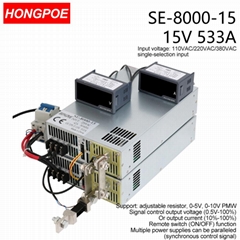8000W power supply 0-15VDC output voltage adjustable 0-5V analog signal control