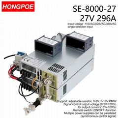8000W power supply 0-27VDC output voltage adjustable 0-5V analog signal control