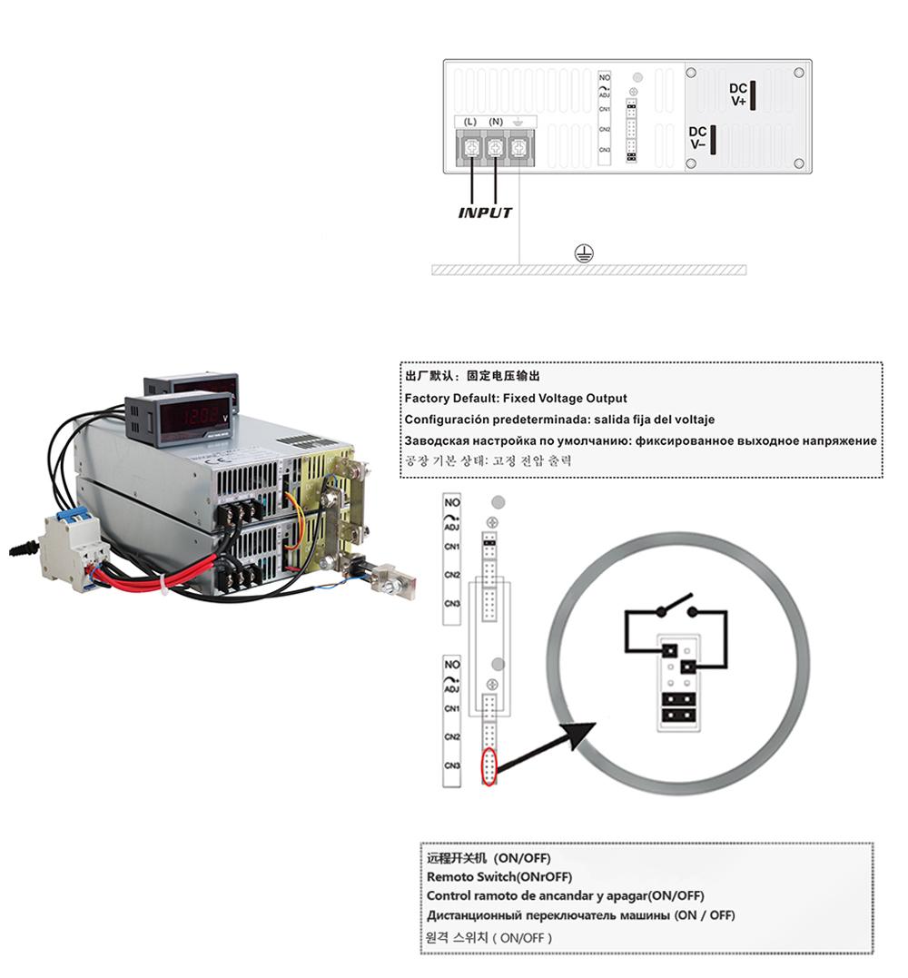 8000W開關電源 0-150VDC輸出電壓可調 0-5V模擬信號控制 3