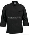 Black T/C Basic Chef Coats,chefs uniform,chefs clothes,chefs wear 1