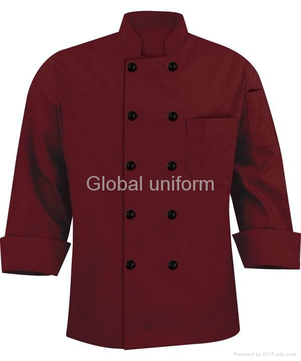Threads Basic Fit Chef Coats with Black Plastic Buttons,chefs