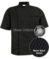 Short Sleeve Mesh Back Chef Coat - Plush