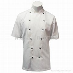 M170白色短袖廚師服