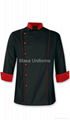 raditional Chef Coat - red Trim/chef uniform/chefs wear/chef clothes