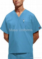 H003 Unisex V-Neck Tunic/High quality short sleeve medical tunic for doctors
