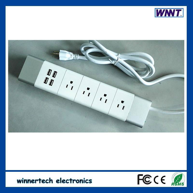 Slim designed power strip with usb port, 1.8m length cable