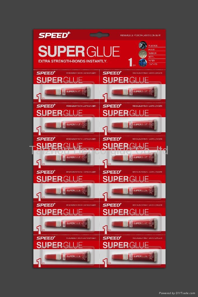 12PCS super glue on blister card HS12 SPEED+ (China Manufacturer