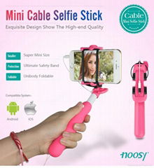 NOOSY Private Tooling Mini Cable Selfie Stick Monopod